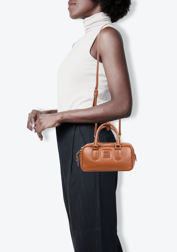 LEATHER ARCADIE HANDLE BAG