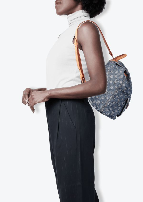 MONOGRAM DENIM SAC A DOS GM