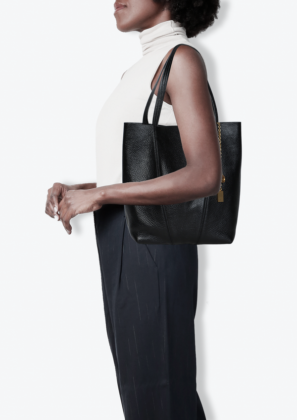 LEATHER SPIN TOTE