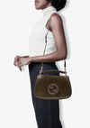 SUEDE BLONDIE LARGE TOP HANDLE BAG