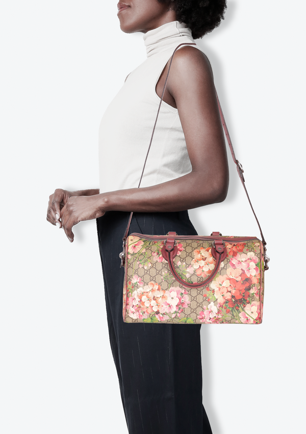 GG SUPREME BLOOMS MEDIUM BOSTON BAG