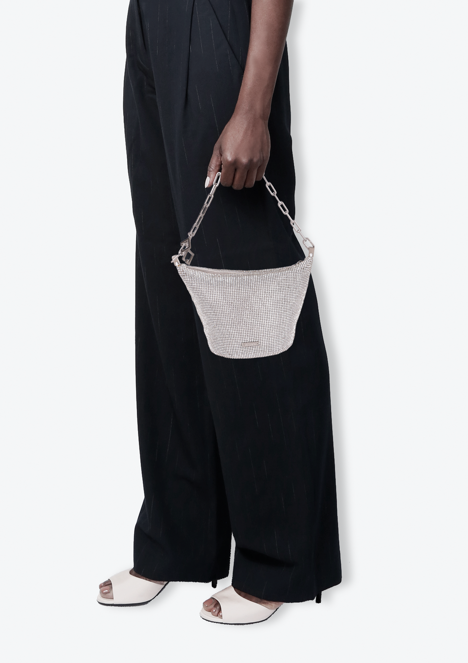 BOLSA CULT GAIA GIA ALLOVER CRYSTAL ZIP BAG METALIZADO ORIGINAL BOLSA CULT GAIA GIA ALLOVER CRYSTAL ZIP BAG METALIZADO ORIGINAL