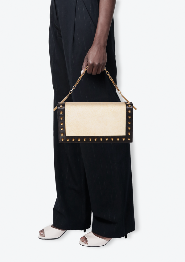 VINTAGE LEATHER FLAP BAG