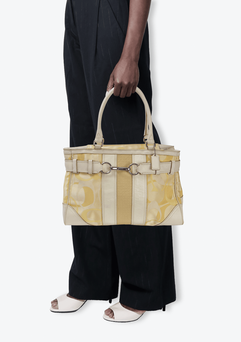 BOLSA COACH HAMPTON OPTIC SIGNATURE BAG AMARELO ORIGINAL – Gringa