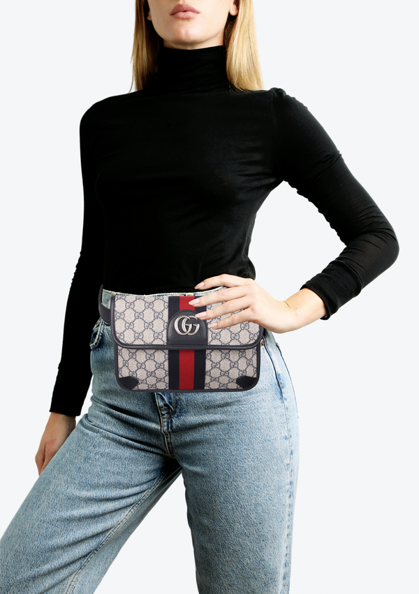 GG SUPREME OPHIDIA BELT BAG 80