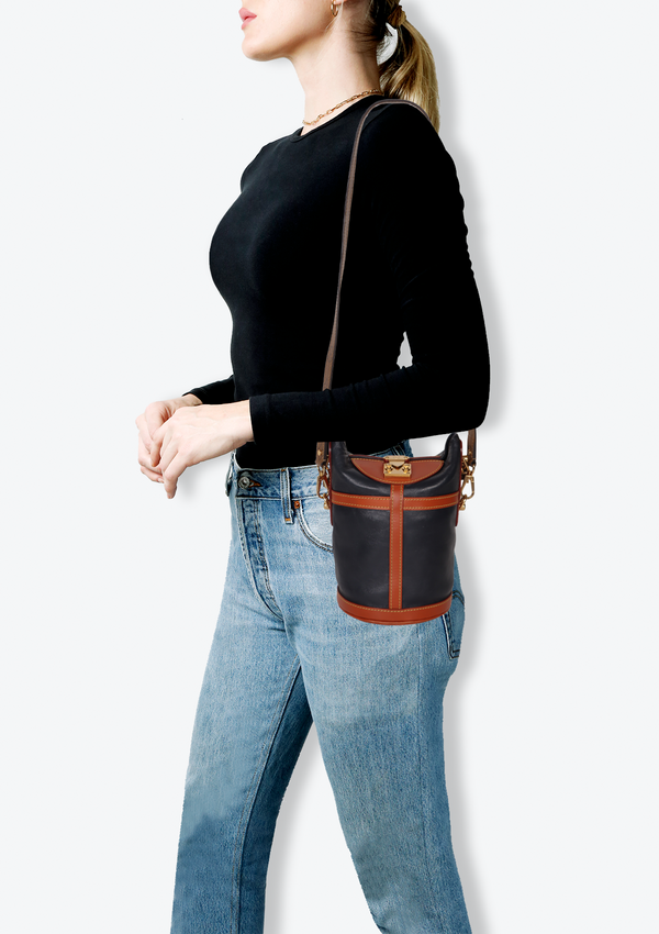 MONOGRAM REVERSE DUFFLE BUCKET BAG