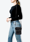 LEATHER SID CROSSBODY BAG
