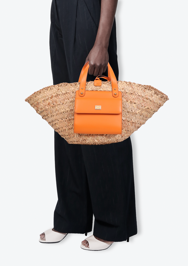 KENDRA STRAW RAFFIA TOTE BAG