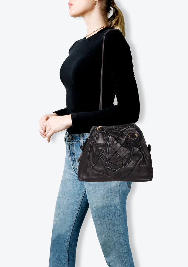 NAPPA LEATHER COUTURE BRAIDED BAG