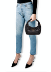 MINI NAPPA TOPSTITCHED HOBO BAG