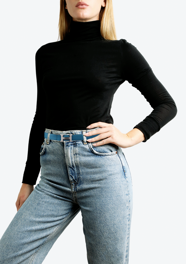 REVERSIBLE H BUCKLE BELT 105