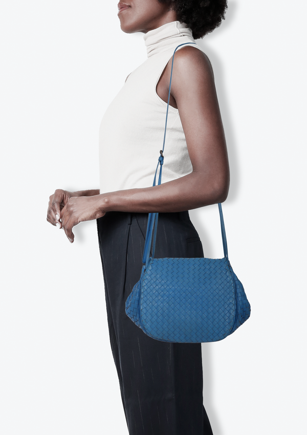 SMALL INTRECCIATO FLAP MESSENGER BAG