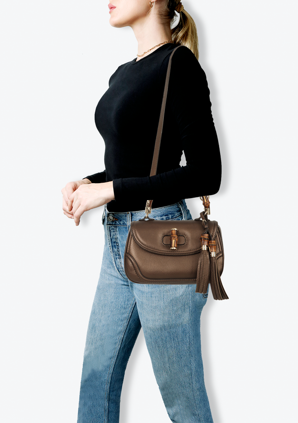 MEDIUM NEW BAMBOO TOP HANDLE