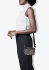 OBLIQUE ZIPPED POUCH W/ STRAP