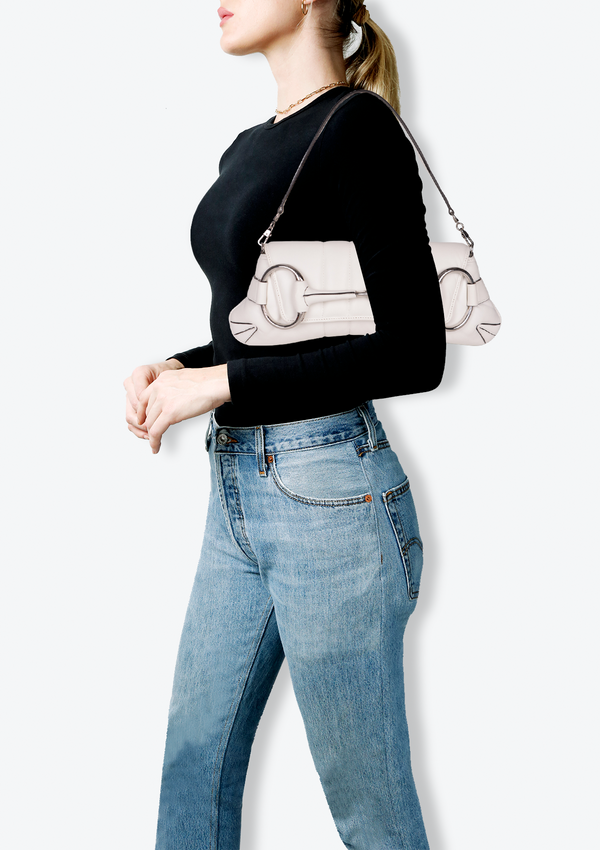 LEATHER MEDIUM HORSEBIT CHAIN BAG