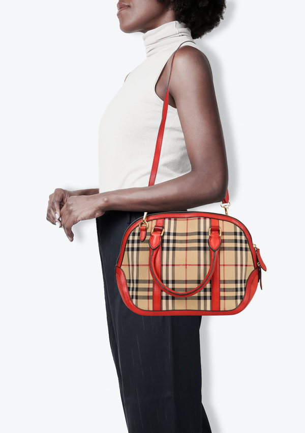 SMALL HORSEFERRY CHECK ORCHARD BOWLING BAG
