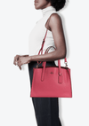 GRAINED LEATHER OPEN TOTE