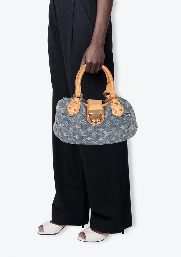 MONOGRAM DENIM PLEATY