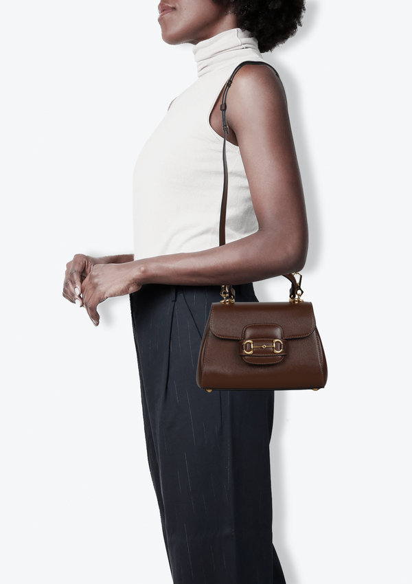 LEATHER HORSEBIT 1955 TOP HANDLE BAG