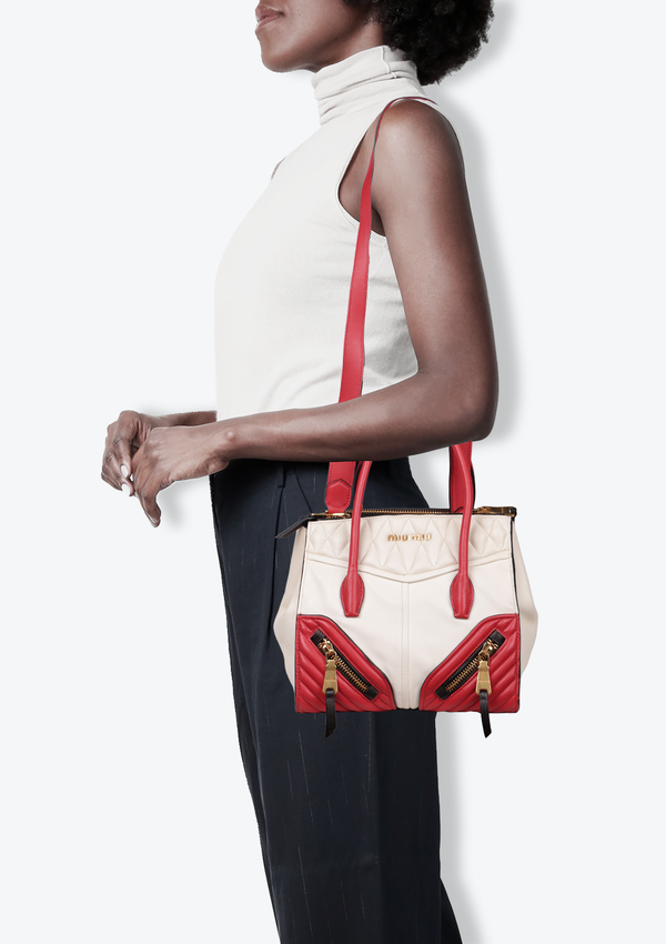 BIKER NAPPA TWIN POCKET SATCHEL BAG