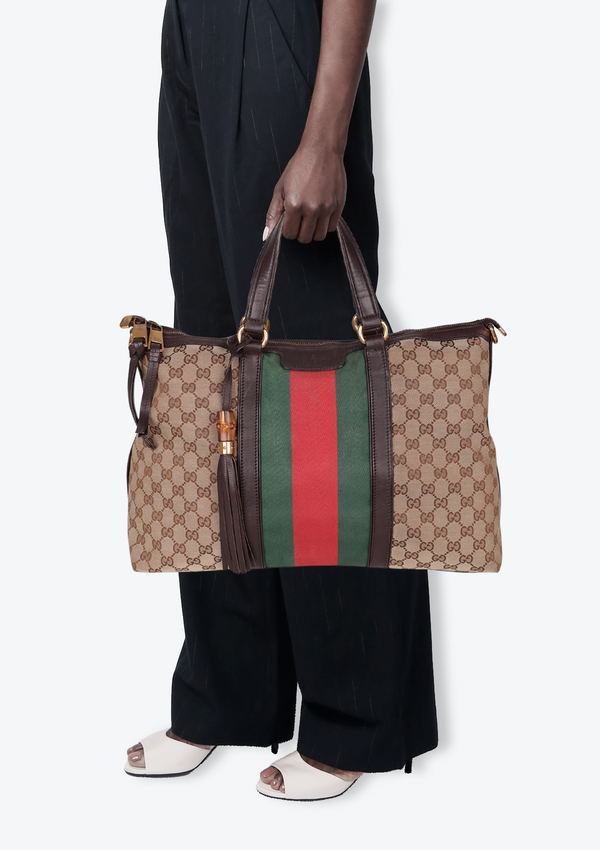VINTAGE GG CANVAS WEB RANIA BAG