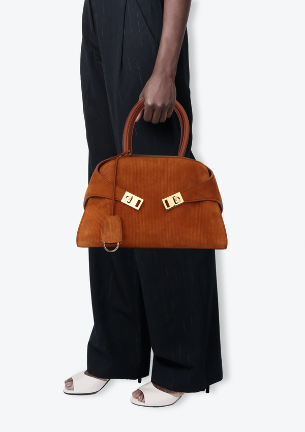 SUEDE HUG HANDLE BAG