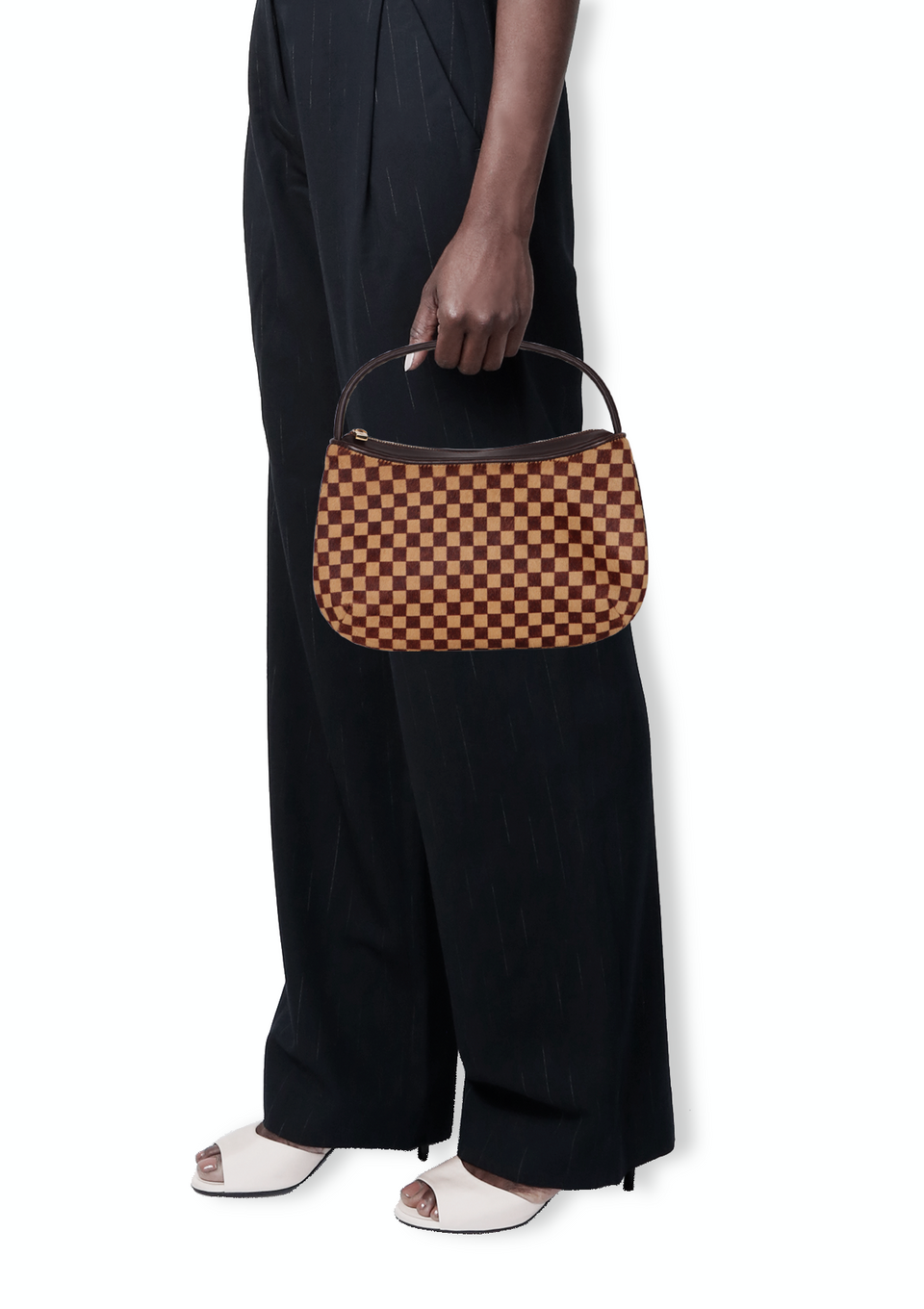 BOLSA LOUIS VUITTON DAMIER SAUVAGE GAZELLE POCHETTE MARROM