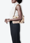 TERRYCLOTH PRINT SMALL PUFFER BAG