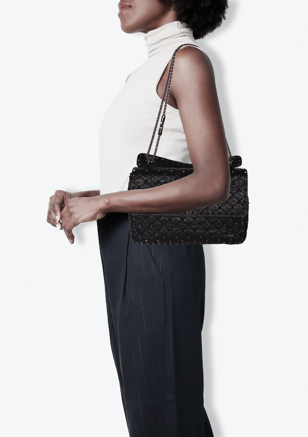 LARGE ROCKSTUD SPIKE FLAP BAG
