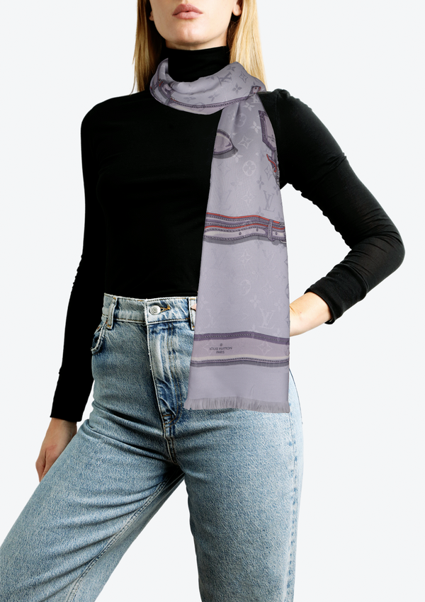 MONOGRAM SILK SCARF