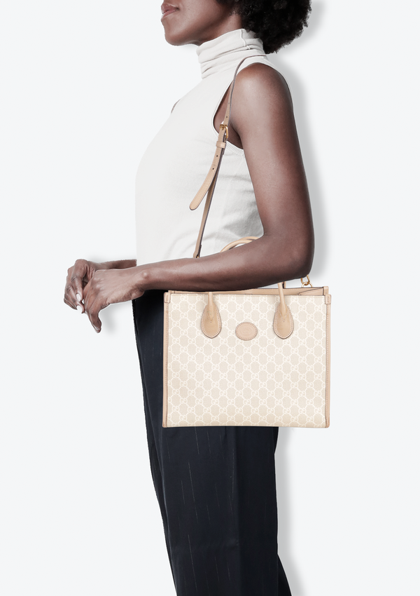 GG SUPREME INTERLOCKING G SMALL TOTE