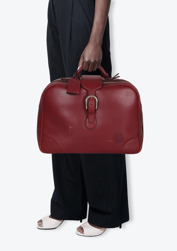 VINTAGE LEATHER DUFFLE BAG MEDIUM