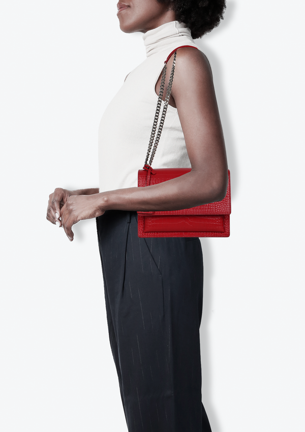 MEDIUM CROCO SUNSET BAG