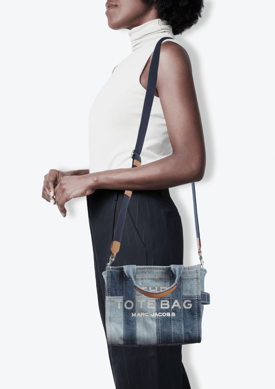 Emma☆MARC JACOBS THE TOTE BAG デニム　M BOLSA MARC JACOBS SMALL THE TOTE BAG DENIM AZUL ORIGINAL – Gringa
