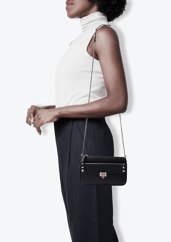MINI ROCKSTUD CHAIN CROSSBODY BAG