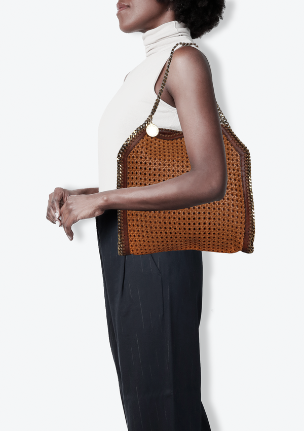 FALABELLA WOVEN RAFFIA TOTE BAG