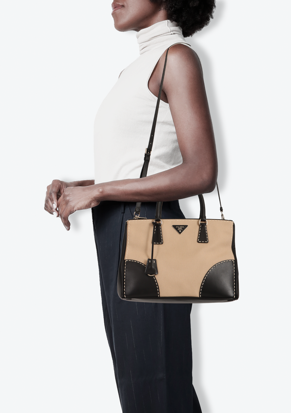 CITY STITCH DOUBLE ZIP TOTE