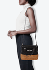 MATELASSÉ TRIMMED TOTE BAG