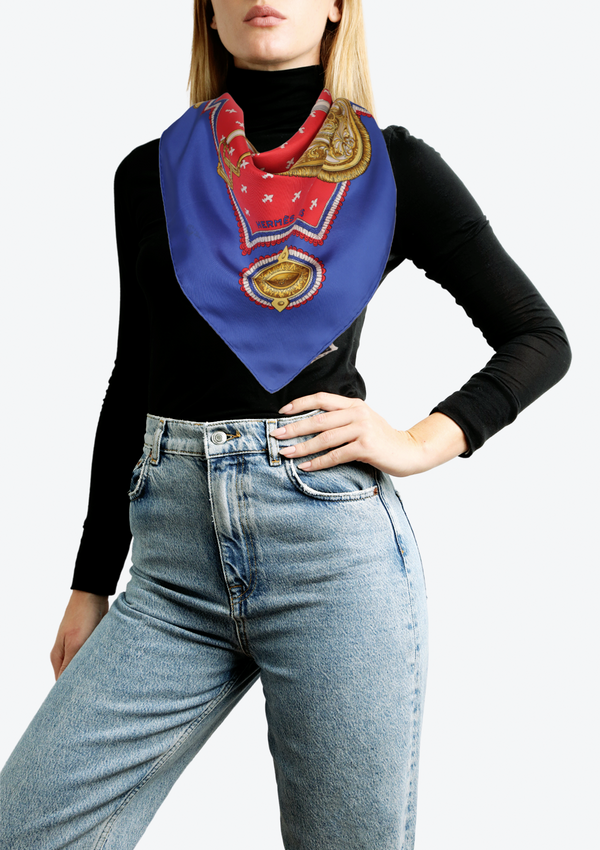SELLES A HOUSSE SILK SCARF