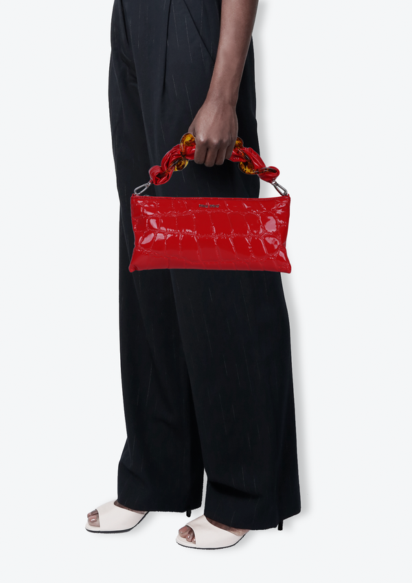 PATENT LEATHER SHOULDER BAG
