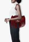 PARIS-DALLAS PYTHON DRAWSTRING FRINGE