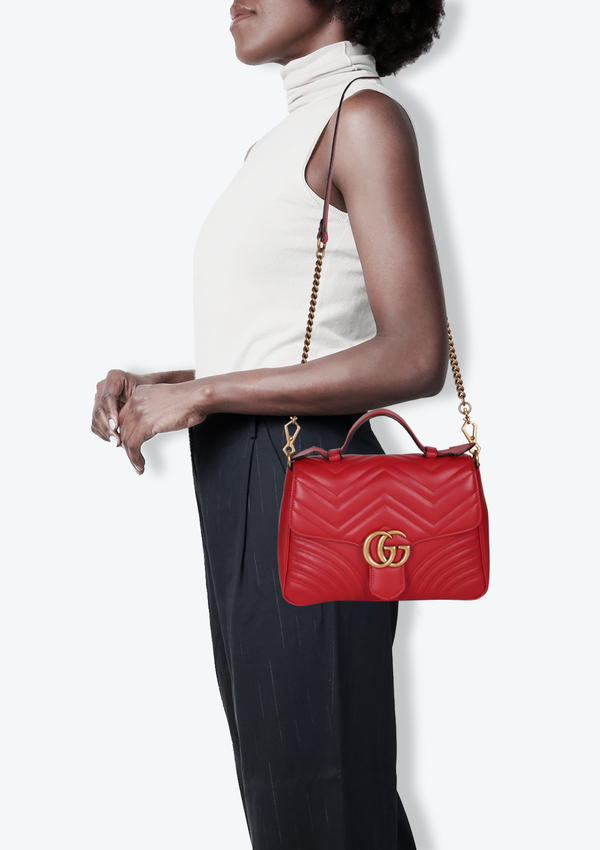 GG MARMONT MINI TOP HANDLE BAG
