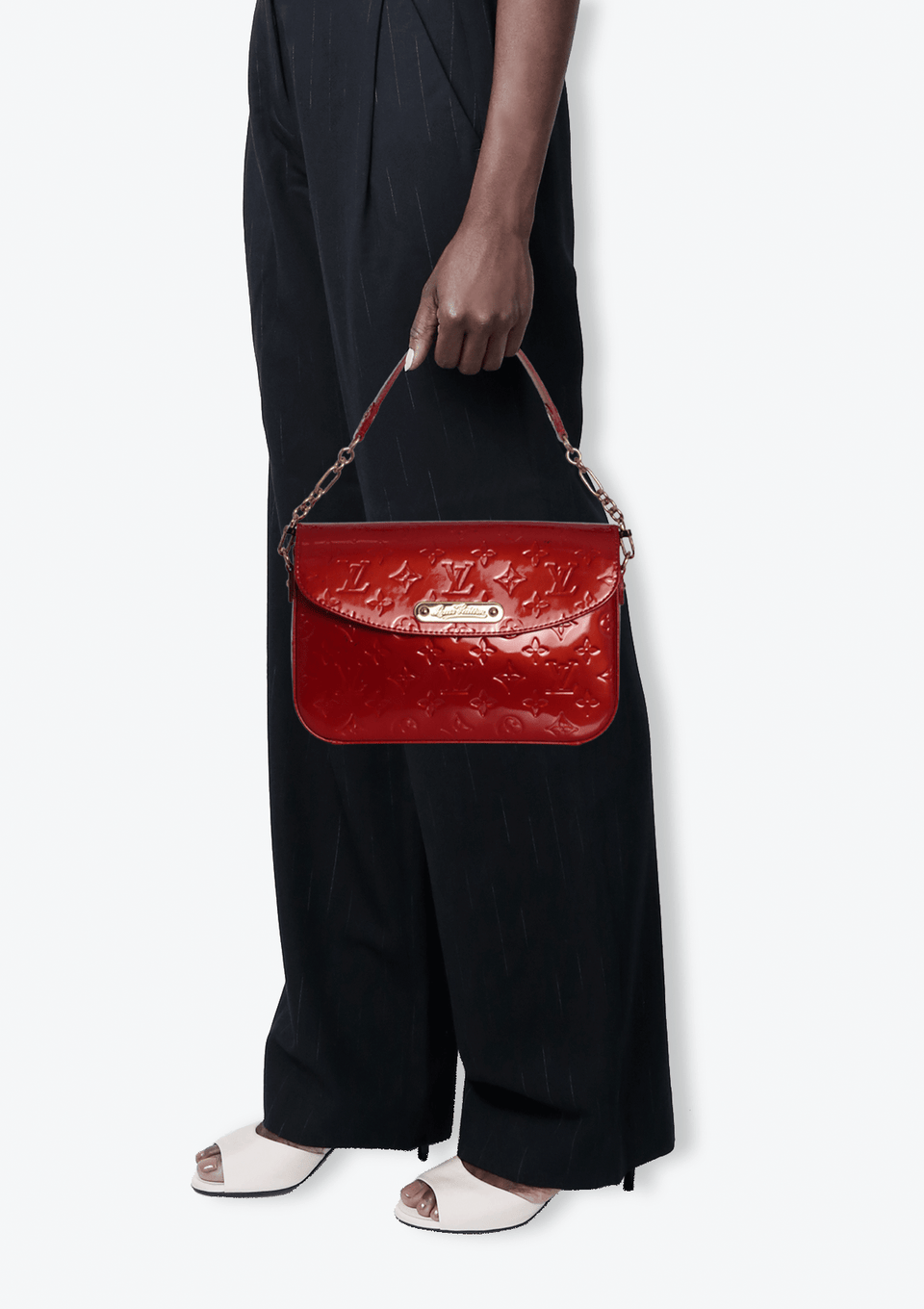 BOLSA LOUIS VUITTON MONOGRAM VERNIS RODEO DRIVE VERMELHO ORIGINAL