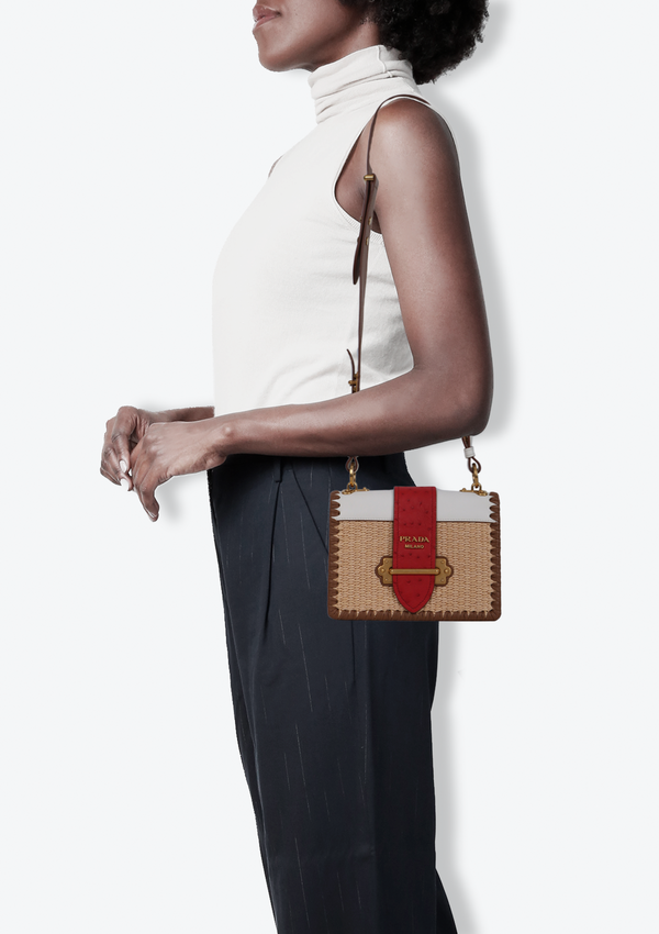 STRAW OSTRICH CAHIER