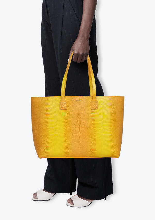 LIZARD EMBOSSED MEDIUM LONDON TOTE