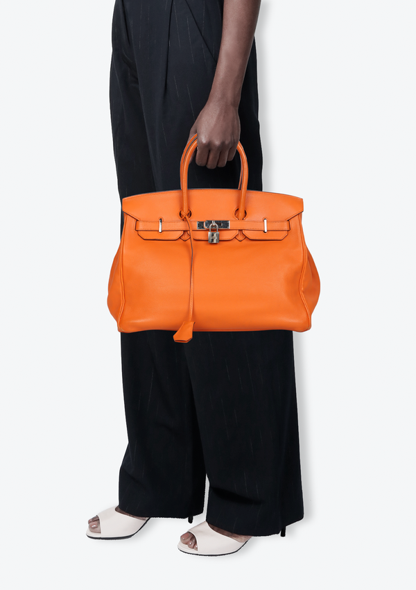 EVERCALF BIRKIN 35 PALLADIUM HARDWARE