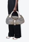 DENIM EMBROIDERED SPY BAG