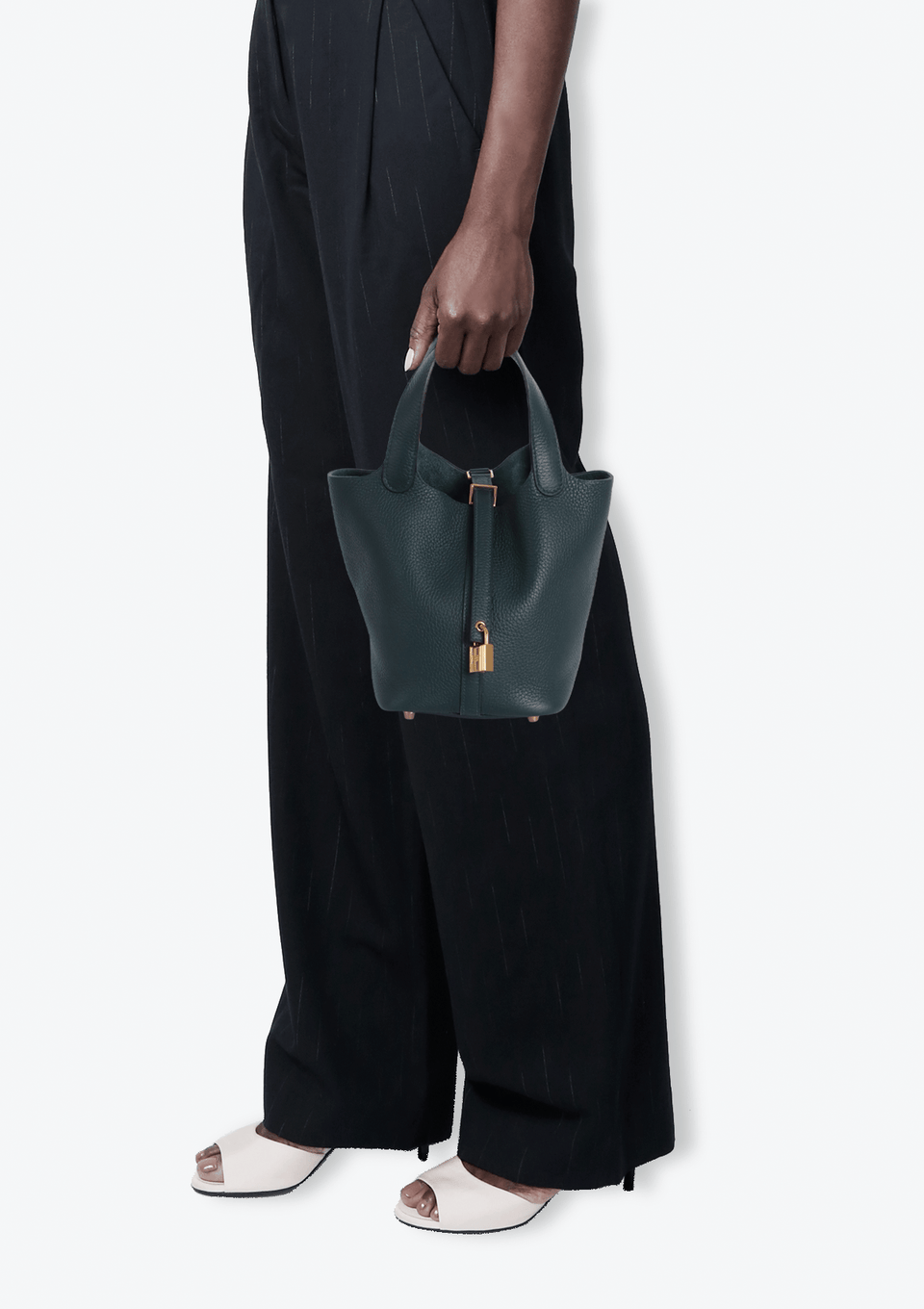 HERMES 　エルメス BOLSA HERMÈS CLEMENCE PICOTIN LOCK 18 VERDE ORIGINAL – Gringa