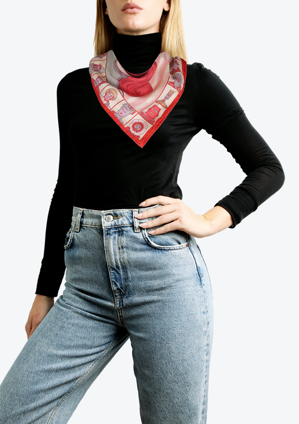 DRESS CODE DOUBLE FACE SILK SCARF