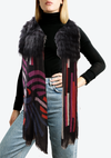 FUR CASHMERE AND SILK SCARF